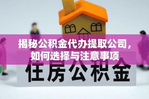 城北揭秘公积金代办提取公司，如何选择与注意事项