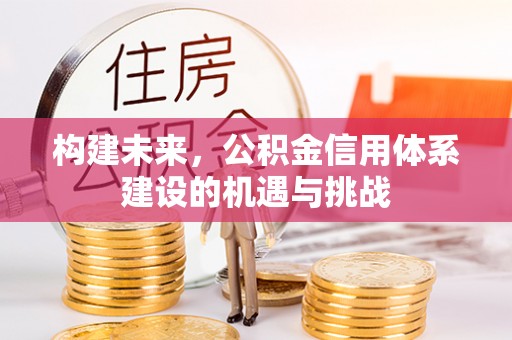 城北构建未来，公积金信用体系建设的机遇与挑战