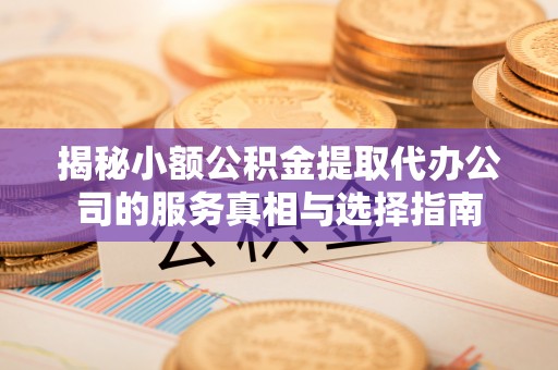 城北揭秘小额公积金提取代办公司的服务真相与选择指南