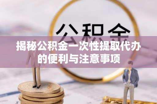 城北揭秘公积金一次性提取代办的便利与注意事项