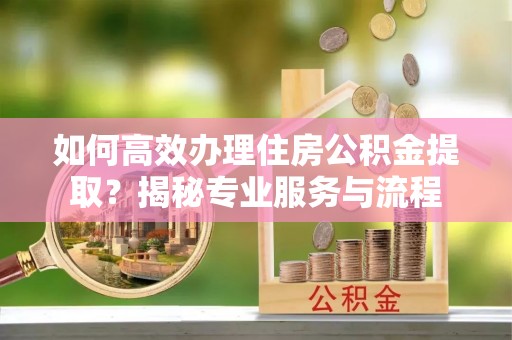 城北如何高效办理住房公积金提取？揭秘专业服务与流程