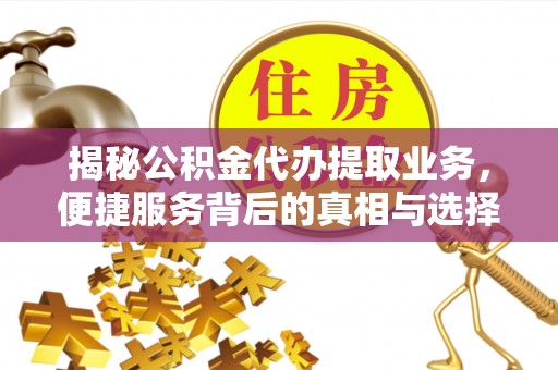 城北揭秘公积金代办提取业务，便捷服务背后的真相与选择