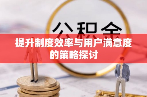 城北提升制度效率与用户满意度的策略探讨